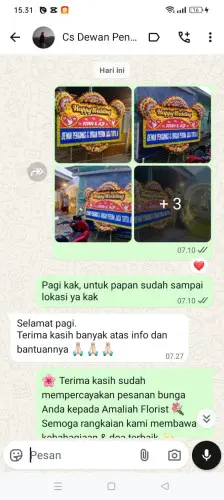 Testimonial Papan Bunga Pernikahan manggungjaya